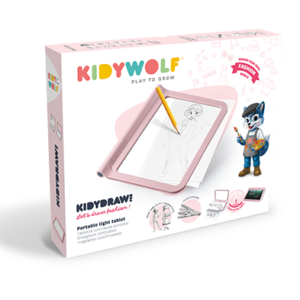 Kidywolf PRO teiknibretti - bleikt